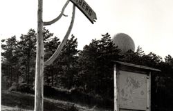Beschriftung Naturpark Leiser Berge, Eingang Buschberg, ca. 1970