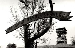 Beschriftung Naturpark Leiser Berge, Eingang Oberleiser Berg, ca. 1970